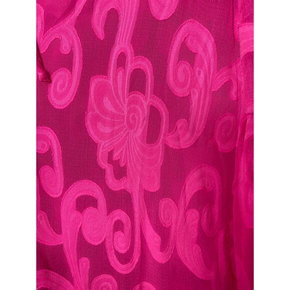 NWT LILLY PULITZER COVERUP SWIM MOTLEY MAXI AURA PINK POLY CREPE SWIFT CLIP - Picture 9 of 9